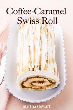 the cover of coffee - caramel swiss roll