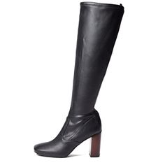 Franco Sarto Borne Black Faux Leather Wide Calf Boots Luxe And Refined, This Knee-High Boot Makes A Statement Day In And Day Out. Faux Leather Upperside Zip For Easy On/Off Round Toesleek, Formfitting Design 16.54 Inch Boot Height, 13.39 Inch Circumference 3 Inch Block Heel Artful Design Lifts This Iconic Knee High Boot To Stunning New Heights. Faux Leather Upper Partially Made From Recycled Materials Eco-Conscious Linings With Soft + Sustainable Comfort New With Original Box Winter Heeled Boots With Sculpted Heel In Faux Leather, Winter Faux Leather Heeled Boots With Sculpted Heel, Fall Leather Platform Boots With Sculpted Heel, Leather Heeled Boots With Sculpted Heel For Work, Leather Boots With Sculpted Heel For Winter, Winter Leather Heeled Boots With Stacked Heel, Winter Leather Boots With Sculpted Heel, Sleek Leather Platform Boots For Fall, Winter Faux Leather Boots With Sculpted Heel