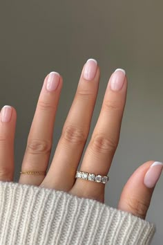 57 Adorable Squoval Nails Inspo for 2024 Rounded Square Natural Nails, Squoval Milky Nails, Nail Shapes Square Oval, Squoval Nail Shapes, Short Round Classy Nails, Nail Shapes Natural Nails, Short Rounded Natural Nails, Clean Bridal Nails, Squoval Natural Nails