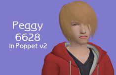 a person wearing a red hoodie with the words peggy 6638 in poppet v2