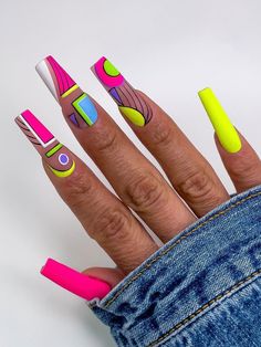 Nagel Tips, Stylish Nails Designs, Nails Design With Rhinestones, Dope Nail Designs, Nail Swag, Stick On Nails, Design Geometric, Bling Nails