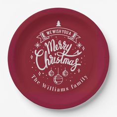 we wish you a merry christmas paper plate