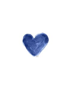 a blue heart on a white background