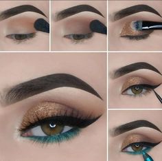 How To Make Up, Hooded Eye Makeup Tutorial, Evening Eye Makeup, Shimmer Eye Makeup