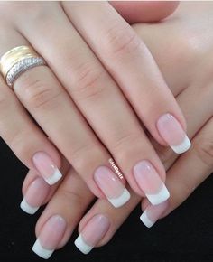 French Manicure Acrylic Nails, Nail Art For Girls, Unghie Sfumate, French Tip Nail Designs, French Manicure Nails, French Tip Acrylic Nails, French Nail Designs, French Acrylic Nails, Pedicures