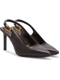 Women's MICHAEL Michael Kors Alina Flex Sling Pump | Zappos.com Winter 2023, Black Pumps, Product Reviews, Women's Pumps, Stiletto Heels, Heel Height, Leather Upper, Shoes Heels, Michael Kors