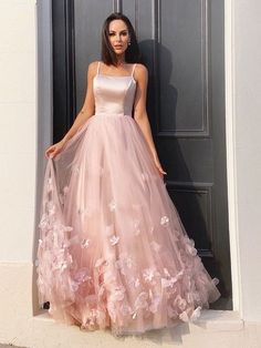 How To Make Princess Dress, Dresses By Occasions, Princess Style Dress, Dress Makeover, Pink Gown, Floor Length Prom Dresses, Made Dress, Prom Dresses Sleeveless, Sleeveless Gown