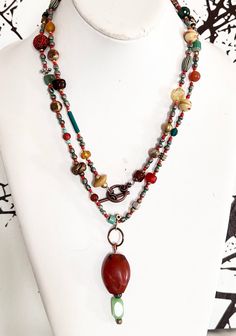 Vintage Adjustable Agate Beaded Necklaces, Orange Agate Necklaces With Oval Beads, Vintage Orange Agate Necklaces, Vintage Brown Agate Beaded Necklace, Orange Agate Hand-strung Beaded Necklaces, Green Earth, Agate Pendant, Agate Stone, Green Bead