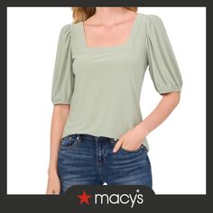 out of stock Puff Sleeve Blouse, Square Neck, Warm Weather, Puff Sleeve, Blouses For Women, Pick Up, In Store, Buy Online, Womens Tops