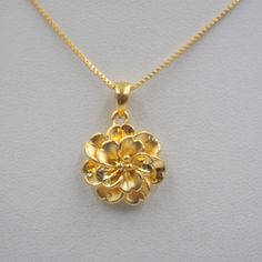 Pure 999 24k Yellow Gold Pendant 3D Lucky Double Flower Pendant / 1.6g Metal: 24K Yellow Gold Weight: 1.6g Size: 23*16mm Remark: The picture is enlarged, please check the size . Hallmark: 3D"硬千足金 " the gold content 999‰ Report: Don't offer certified report,But All Of my items are tested before i get it from factory,you also can retest when you get it.The quality must be guaranteed. Comment: We sell is quality.Please rest assured to buy.Customer is Number one Important.Welcome to give any advice, Golden Flower Necklace, 999 Gold Jewelry, Light Gold Jewelry, Gold Jewlry, Gold Flower Necklace, Fine Pearl Jewelry, Dope Jewelry Accessories, Pearls Jewelry, Pearl Necklace Designs