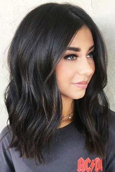 Black Hair Color Ideas, Rambut Brunette, Brunette Balayage, Jet Black Hair, Hair Color Chart, Black Hair Color, Lob Haircut, Trendy Hair Color, Hair Color And Cut