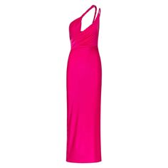 The BAOBAB Lia Dress is a stunning one shoulder, faux-wrap-style maxi dress with a shoulder cut out. It is available in a beautiful Fuchsia color and is sure to make a statement. Style # 9000033X. This dress is perfect for any special occasion. It is sure to turn heads and make you feel beautiful. The faux-wrap style is flattering and comfortable, and the one shoulder cut out adds a unique touch. The BAOBAB Lia Dress is a must-have for any wardrobe. It is sure to become a favorite piece for years to come. Shop now and make a statement with this beautiful dress. Pink Fitted Maxi Dress With Asymmetrical Neckline, Pink One-shoulder Dress For Gala, Elegant Pink One Shoulder Floor-length Dress, Elegant Pink One-shoulder Floor-length Dress, Elegant Pink Floor-length One Shoulder Dress, Elegant Floor-length One Shoulder Pink Dress, Pink Evening Dress With Asymmetrical Neckline, Pink One Shoulder Maxi Dress For Evening, Pink One-shoulder Dress With Asymmetrical Neckline For Gala