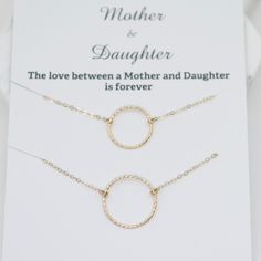 "This lovely 14K gold delicate circle necklace set is a lovely expression of affection and a symbol of a mother and daughter's friendship and love. The necklaces will be shipped in a beautiful gift box. Mother necklace: The circle charm is 14K yellow gold, it is 13/16\" The necklace is 14K yellow gold. Please choose 1.5mm flat cable chain (delicate ) Daughter necklace: The circle charm is 14K yellow gold, it is 11/16\" The necklace is 14K yellow gold. Please choose 1.5mm flat cable chain (delica 14k Gold Filled Necklaces For Anniversary On Mother's Day, Full Circle Yellow Gold Jewelry As Gift, 14k Stamped Jewelry Gift For Mom, 14k Gold Filled Round Pendant For Mother's Day, 14k Gold Filled Round Pendant Jewelry For Mother's Day, Dainty Open Circle Wedding Jewelry, 14k Gold-filled Round Pendant Jewelry For Mother's Day, 14k Gold Open Circle Necklace For Gift, Mother's Day Delicate 14k Gold Jewelry