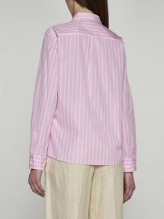 100% Cotton Cotton Top With Concealed Placket For Spring, Spring Long Sleeve Tops With Concealed Placket, Spring Shirt With Concealed Placket For Daywear, Spring Collared Tops With Concealed Placket, Summer Tops With Concealed Placket, Casual Spring Tops With Concealed Placket, Weekend Max Mara, Zimmermann Dress, Pleats Please Issey Miyake