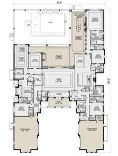 the floor plan for this luxury home