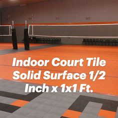 the indoor court tile is sold surface 1 / 2 inches x 1 / 4 ft