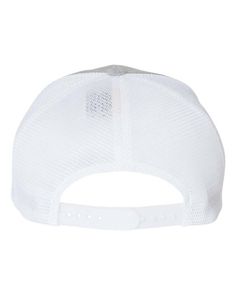 Adult 110® Mesh Cap - MELANGE SILVER/ WHITE - ONE SIZE | Flexfit Adult 110 Mesh Cap in Melange Silver/White | Cotton/Polyester Blend White Mesh Visor Baseball Cap, White Mesh Snapback Hat With Visor, Adjustable Lightweight White Baseball Cap, White Lightweight Trucker Hat For Outdoor, Adjustable White Baseball Cap With Breathable Mesh, White Mesh Six-panel Trucker Hat, White Mesh Visor Hat, White Lightweight Baseball Cap For Outdoor, Lightweight White Baseball Cap For Outdoor