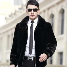 Men Real Fur Whole Mink Luxurious Winter Jackets  -  GeraldBlack.com Street Jacket, Luxury Winter, Fashion Business Casual, Mens Luxury, Mink Fur, Winter Casual, Men Winter, Jacket Sale, 12 Days