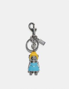 NEW COACH DISNEY X COACH CINDERELLA BEAR BAG CHARM. C0266 SV / BLUE MULTI...Metal and Enamel... Attached Split key ring and dogleash clip...1" (L) x 2 1/4" (H)...Disney x Coach...©Disney...New/Unused In Original Packaging...All items are guaranteed to be 100% Authentic....If a buyer returns an item, it should be returned in the same condition in which it was received, and it should include all items that were in the original package. NEW! DISNEY X COACH Enamel Cinderella Bear Bag Charm Key Ring Logo Charm Keychains For Gifts, Gift Keychain With Logo Charm, Silver Keychain For Gift, Coach Disney, Bear Bag, Ring Chain, Chain Ring, Key Ring, Key Rings