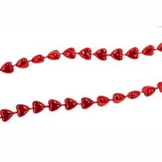 a red heart shaped bead necklace on a white background with the words best seller