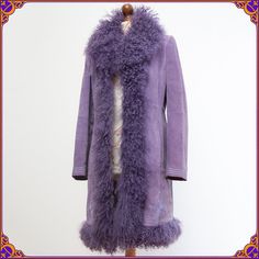 This piece is SOLD, please don't buy it my loves 💋 Truly unbelievable mongolian lamb fur coat in extremely rare PURPLE colour The ultimate Penny Lane afghan coat of our DREAMS ❀ ♡ Definitely much more stunning in person!! PICTURES DO NOT DO IT JUSTICE... Size M  Thank you for supporting small businesses. You're the best!  FOLLOW OUR INSTAGRAM FOR UPDATES @fantasia_superstar FB: https://www.facebook.com/fantasiasuperstar Mongolian Lamb Fur Coat, Purple Afghan, Fur Outfit, Afghan Coat, Mongolian Lamb, Penny Lane Coat, Moschino Dress, Purple Suede, Penny Lane