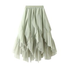 Embrace the enchanting vibes of spring with our Ruffled Veil Maxi Skirt, a high-waisted delight designed for the petite fashionista. This tulle skirt combines the delicate charm of ruffles with a maxi length, creating a perfect blend of style and grace for the season.The high waist ensures a flattering fit, while the petite design adds a touch of sophistication to your ensemble. Crafted with meticulous detail, the veil-like fabric adds an ethereal quality, making this skirt ideal for various spring occasions.Step into spring with confidence, showcasing your unique style in this elegant maxi skirt. Order now to experience the perfect combination of ruffles, petite design, and timeless elegance, ensuring you make a statement in every spring moment. Aurora Skirts, Prom Skirt, Gonna In Tulle, Skirt Streetwear, Gauze Skirts, Fishnet Dress, Tulle Maxi Skirt, Tulle Midi Skirt, Layered Tulle Skirt