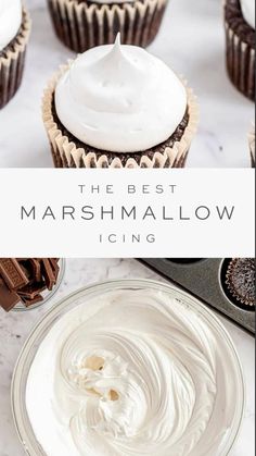 the best marshmallow icing for cupcakes and desserts is easy to make