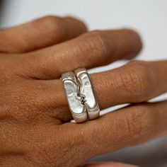 Kiss Rings, Silver – OxbowDesigns Silver Hand Cast Stackable Rings For Anniversary, Silver Stackable Hand-cast Rings For Anniversary, Maggie Rogers, U Turn, Rings Silver, The Kiss, Original Design, Denver, The Face