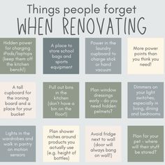 the ten things people forget about when renovating their house in order to get rido