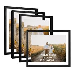 three black frames displaying the same photo