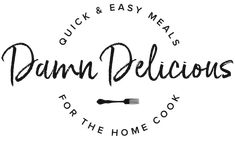 the logo for quick and easy meals, which is designed to look like an old - fashioned