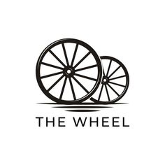 the wheel logo is shown with two spokes on each side and one tire in the middle