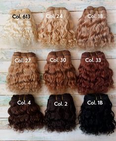 the different types of curly hair are shown in this chart, and each is labeled with their