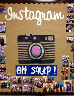 a collage of photos with the words instagramn on it and an old camera