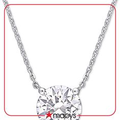 in stock Macy's Brilliant Cut Diamond Necklace For Anniversary, Macy's Round Diamond Necklace With Diamond Accents, Macy's Diamond Necklace With Round Diamond Accents, White Solitaire Necklace With Vs Clarity, Macy's Round Cut Diamond Necklaces, Classic Diamond Necklace With High Clarity From Macy's, Macy's Diamond Necklace With Brilliant Cut, Classic Round Diamond Necklace Vs Clarity, Macy's Brilliant Cut Diamond Necklace