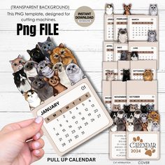 a calendar with dogs and cats on it