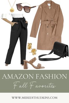 fall outfits, fall aesthetic, preppy, winter fashion, fashion, autumn, holiday outfits, sunglasses, shoes, purse, neutral outfit, family photo outfit ideas, womens fashion, black purse, leather purse, fall coat, trousers, work outfit, amazon fashion, amazon outfit, amazon style Trousers Work Outfit, Autumn Holiday