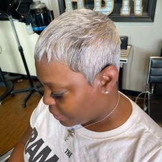 Grey Hairstyle, Gray Pixie, Gray Wigs, Gray Wig, Short Relaxed Hairstyles, Gray Hair Pixie Cuts