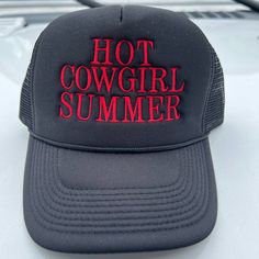 Hot Cowgirl Summer Embroidered Trucker Hat Snapback Trucker Hats For Women, Cowgirl Summer, Hats Snapback, Trucker Hats, Trucker Cap, Hats For Women, Caps Hats, Trucker Hat, Accessories Hats