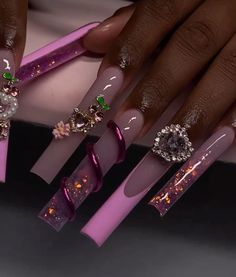 Cat Claw Nails, Xxl Nails, Fye Nails, Bad Nails, Tapered Square Nails, Weak Nails, Pink Ombre Nails