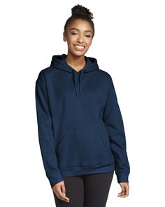 Softstyle® Hooded Sweatshirt - NAVY - S | Gildan Adult Softstyle Fleece Pullover Hooded Sweatshirt in Navy Blue Size Small | Ringspun Cotton Cheap Navy Hoodie Sweatshirt, Navy Hooded Sweatshirt With Pockets, Navy Hooded Fleece Sweatshirt, Navy Fleece Sportswear Hoodie, Applique Hoodie, Mama Hoodie, Blue Fleece-lined Sweatshirt For Outdoor, Pullover Mode, Team Mascots