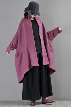 #purple #shawlcollar #plussize #cardigan Fall Cardigan With Shawl Collar And Pockets, Fall Shawl Collar Cardigan With Pockets, Long Cotton Cardigan With Pockets, Long Cardigan With Pockets For Workwear, Cotton Lagenlook Cardigan For Winter, Purple Open Front Outerwear For Fall, Casual Long Purple Outerwear, Long Sleeve Sweater Coat With Pockets For Layering, Cotton Open Front Outerwear With Pockets