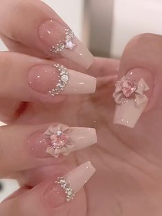 Blush Nails, Pretty Gel Nails, Soft Nails, Kawaii Nails, Dream Nails, Cute Acrylic Nails