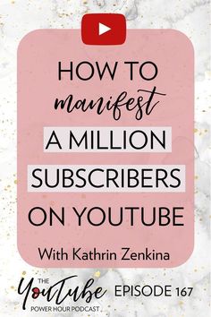 a pink sign with the words how to maintain a million subcribes on youtube