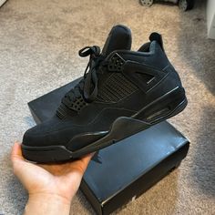 Size 10 Men’s, 11.5 Women’s. Brand New Condition, Comes With Original Box. Black Air Jordan 4 With Boost Midsole For Streetwear, Casual Black Low-top Air Jordan 4, Nike Air Jordan 4 Streetwear With Round Toe, Black High-top Air Jordan 4, Black Leather Air Jordan 4 For Streetwear, Casual Black Air Jordan 4 With Round Toe, Nike Air Jordan 4 Casual Streetwear, Black Air Jordan 4 For Streetwear, Black Air Jordan 4 Urban Streetwear