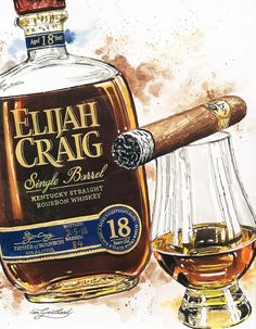 Elijah Craig Bourbon, Classic Wine Labels, Monogram Wine Glasses, Single Barrel Bourbon, Bulleit Bourbon, Alcohol Packaging