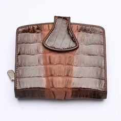 Twotone Brown Crocodile Skin Womens Wallets Crocodile Tail, Leather Wallets For Men, Womens Wallets, Wallets For Men, Alligator Skin, Womens Wallet, Biker Jewelry, Golden Tan, Old Rose