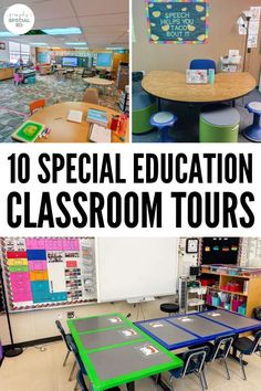 classroom tour with tables and desks for special education