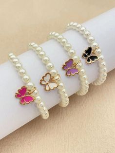 Color: Multicolor Gender: Women Material: Plastic Product Measurements in cm : Diameter 5.2 Bead Butterfly, Beaded Butterfly, Abs Women, Cute Bracelet, Sunflower Decor, Watches Women Fashion, Cute Bracelets, Best Bags, Girl Party