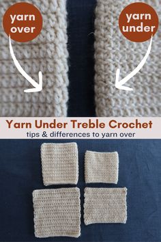 the yarn under treble crochet pattern is shown with instructions to make it